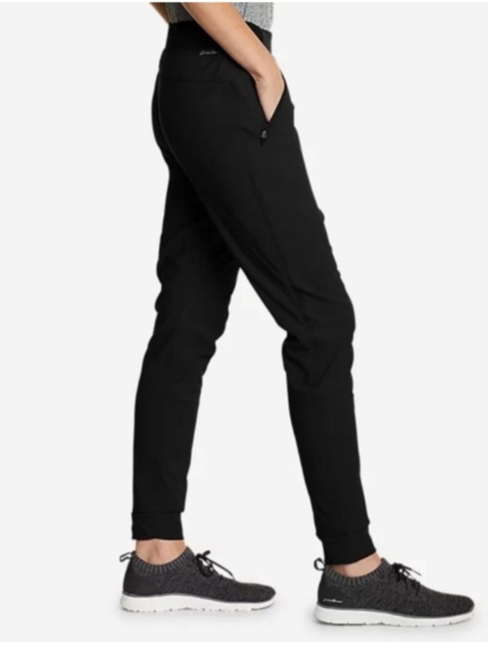 Eddie Bauer first ascent fleece lined pants Black womens size 16 Hiking Outdoor - Picture 2 of 14